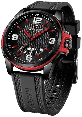 NAVIFORCE - Orologio impermeabile per uomini, donne, ragazzi e ragazze, analogico, militare, sportivo, unisex, cinturino in silicone