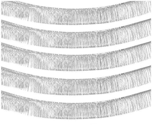 5 Stcs Metallic Foil Fringe Girland Wand Hängende Lametta -randbanner Für Auto Schwimmer Brautdusche Hochzeit Geburtstagsfeiertagendekoration Dekoration