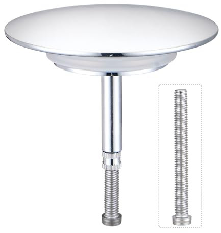 Tappo universale XIFIRY per vasca da bagno, diametro 72 mm, tappo di scarico cromato con innovativa doppia guarnizione, regolabile in altezza