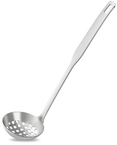 Pleafind schiumarola acciaio inox in acciaio inox per cucinare e friggere, colino cucina con manico tubolare, schiumarola acciaio inox da 15,7 pollici