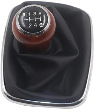 Pomo Cambios Marcha para VW para Golf 4 IV para MK4 para GTI para R32 12MM Perilla De Palanca De Cambios De Madera Palanca De Cambios Chaqueta Antipolvo Perilla Cambio Marchas(3)