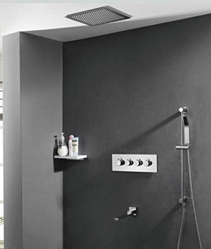 Shower Faucets Concealed Thermostat Bathroom Wall Mounted Shower Concealed Mixer Bathtub Faucet Rain Shower Set System