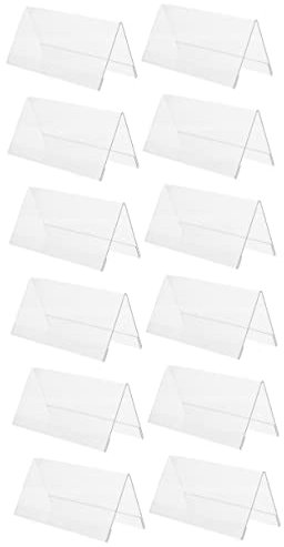Cabilock 12 Stk Konferenztafel Stand Tischnummernhalter Schreibtisch Namensschild Anzeige Schilder Für Sitzgelegenheiten Klarer Sitzständer Wiederverwendbare Tischdekoration Zeichen Acryl