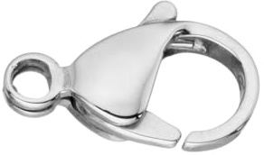Schmuckkarabiner Edelstahl in 9/11/13/15 mm Kettenverschluss Karabiner Haken (15 mm Größe)