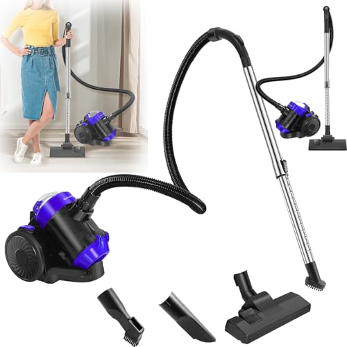 HSHa Aspirateur traîneau sans sac - 1,5 l - Compact et léger - Avec buse d'action à 4 compartiments - Filtre HEPA - 1500 W - Pour tapis et sols durs