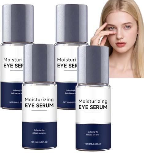 Ögonserum med hyaluronsyra, underögonkräm för mörka ringar, puffiness, rynkor och puffiness, anti-aging, fuktgivande, ger näring och ljusar, minskar fina linjer (4st)