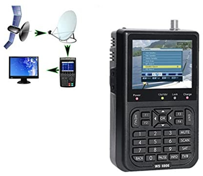Buscador de señal digital WS-6906 Pantalla LCD de 3,5 pulgadas DVB-S FTA Receptor for QPSK Buscador de medidor de señal satelital WS 6906