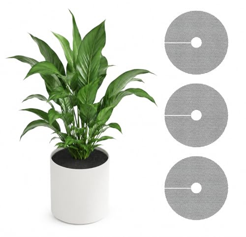 ARYIMYDP 3 Unidades Protector de Macetas de 30 cm Material Engrosado Cortable Evita Salpicaduras de Tierra Red de Proteccion de Plantas contra Gatos y Niños