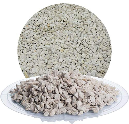 Schicker Mineral Kalk Ziersplitt beige 5-8 mm 25 kg, Kalksplitt Garten | Yellow Sun, Deutscher Naturstein, farbecht, witterungsbeständig, ideal zur Gartengestaltung, Fassadenschutz, Schotter, Splitt