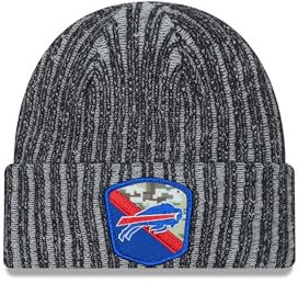 New Era Buffalo Bills NFL Salute to Service 2023 Black Cuff Knit Beanie - One-Size