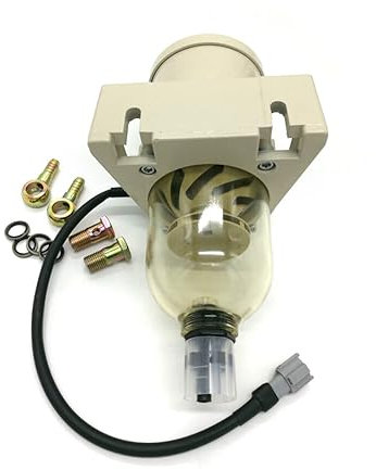 500FG Montage mit 12V/24V Heizdraht Kraftstofffilter Marine Boot LKW 90GPH Bootsmotor Kraftstoff Wasserabscheider (Size : 12v)