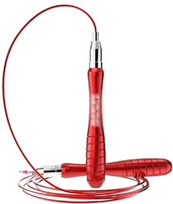BOGAZY Seilspringen Sprungseil Indoor 3 Meter Einstellbares Geschwindigkeits-Springseil Ultra-Speed-Stahldraht-Springseile Für Das Fitness-Training Im Fitnessstudio Jump Rope (Color : Rood)