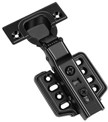 SWHC 10 Stück Scharniere Soft Close Türscharniere Einstellbar Scharniere für Schranktüren Edelstahl Topfscharnier 35mm Behoben Schrankscharnier Möbelscharniere mit Hydraulische Dämpfer
