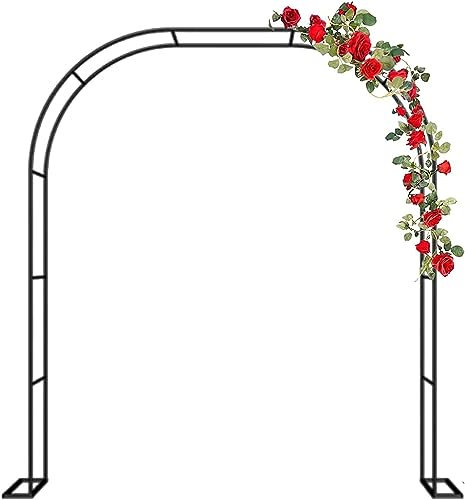 MANMANXI Rankgitter Gartenbogen Rosenbogen Aus Metall Hochzeitsbogen Freistehend Torbogen Rankgitter Für Verschiedene Kletterpflanzen, Laubengang Rankgestell Mit Sockel,300x220x40CM