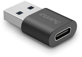 Hama Adattatore da USB-A a C, SuperSpeed Plus 10 Gbps, 2 porte, nero