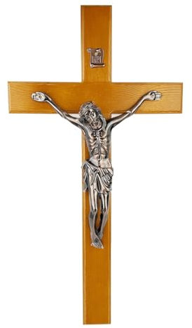 JOSUR Orthodoxes Jesus-Kreuz aus massivem Holz, for Zuhause, Garten, katholische christliche Wandkreuze, Kirchenzubehör