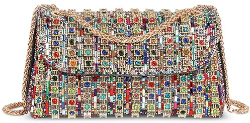 DEEVORCA Mujer Bolso de Hombro Mujer Exquisito Bolso de Mensajero Voltear Bolso Bandolera Viajar Vacaciones Bolso Tipo Mensajero Fiesta de la Tarde Bolsa Cadena Impermeable PU Cuero Multicolor