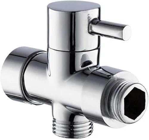 Ventil, Absperrventil, Chrom-Messing 1/27/8 T-Adapter 3-Wege-Ventil for Badezimmer-Duschkopf-Umsteller Bad-Toilette Bidet-Sprüher Duschkopf