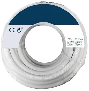 Bobine de câble parallèle 2 x 0,50 mm blanc de 25 m, idéal pour les connexions audio. Sa conception durable et flexible garantit des performances optimales et une manipulation facile dans n'importe
