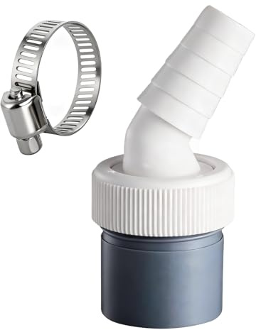 Trsnzul Tuyau Machine à Laver, Adaptateur de Vidange Machine à Laver pour Tuyau Ø40 mm, Entrée Ø18-24 mm avec Collier de Serrage pour Lave-Vaisselle Séchoir Machine à Laver