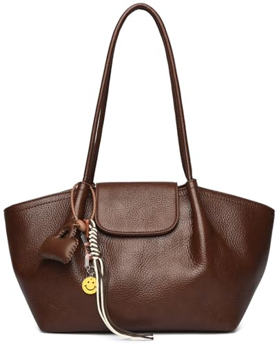Waniki Handtasche Damen Mittelgroß Schultertasche Kunstleder Tote Bag Einfache Shopper Tasche Dumpling Handtaschen Elegante Umhängetasche Moden Shopper Bag Handbags Tragetasch Hobo Bag