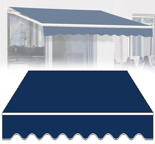 Copertura per tenda da giardino retrattile in tessuto di ricambio impermeabile in poliestere per ombrellone, balcone, cortile, ristorante, soluzione ombreggiante all'aperto