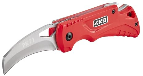 4K5 PK 71, Klappmesser mit 420SS Hawkbill-Klinge | Liner-Lock-Verriegelung, Nylon-Glasfasergriff, integrierter Flaschenöffner