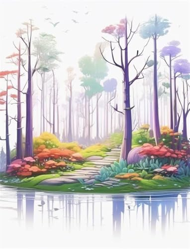30 Piece Jigsaw Puzzles for Adults, Educational Games, Difficult, Logic Puzzles, Tree Landscape Puzzles for Adults, Puzzle 30 Pieces