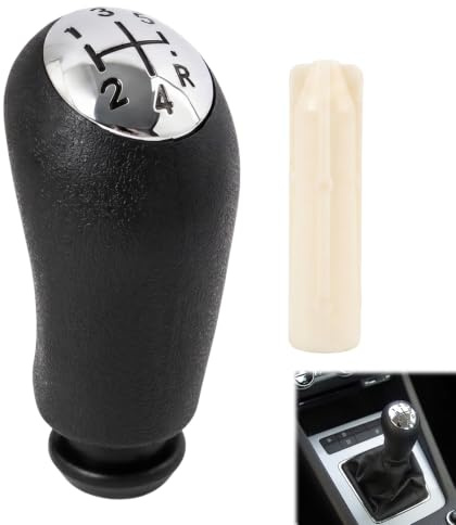 Pomo de Palanca de Cambios 5 Velocidades,para Compatible con Clio 3 (2005-2010),Clio 4 (2012-2019),Megane 2 (2002-2009),Scenic 2 (2003-2006),Laguna 2,Kangoo Diseño Ergonómico Fácil de Instalar