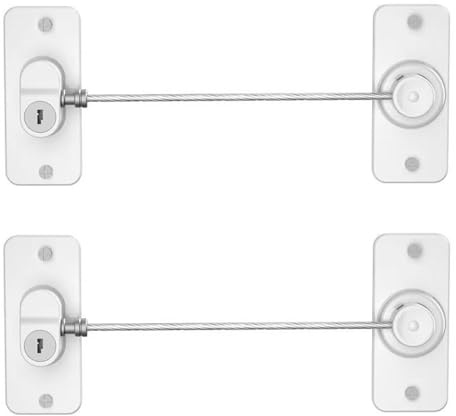 2 limitatori per finestre, autoadesivi, per la sicurezza domestica, limitatori per cavi di sicurezza per finestre in UPVC, porta del frigorifero, sicurezza per animali domestici, a prova di bambino