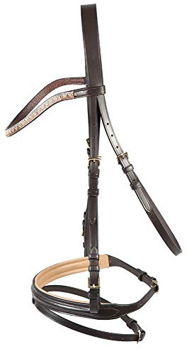PFIFF 102503 Trensenzaum 'Castania', braun-beige Pony