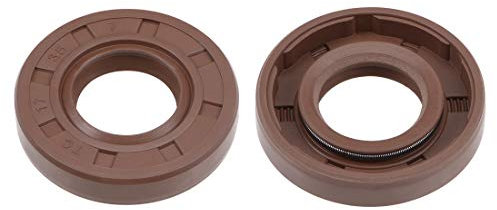 sourcing map Wellendichtring 17mm Innendurchmesser Fluorkautschuk Doppellippendichtungen 17 mm x 35 mm x 7 mm, 2 Stück