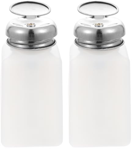 ULTECHNOVO Antistatischer Alkoholspender 2 Stück 2Cl Dosierflasche Mit Edelstahlabdeckung Für Laborflüssigkeiten Isopropylalkohol Kosmetik 1.97X1.97X3.94In