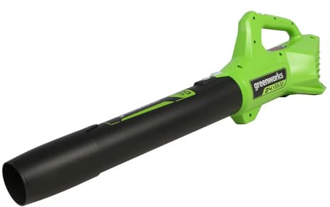 Greenworks Cordless Leaf Blower, Lightweight Axial Battery Leaf Blower 145km/h 9.08m3/min WITHOUT 24V Battery & Charger, Electric Leaf Blower Cordless Garden Blower, 3 Year Guarantee G24ABII