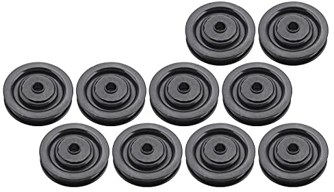 Keenso 10 Stück 75mm / 90mm Universal Nylon Lager Riemenscheibe Rad Fitness Hebezeuge für Kabelmaschinen Fitnessgeräte(75mm) Fitness-Kombinationen