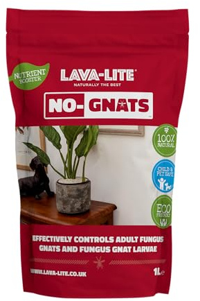 Lava-Lite No Gnats - Original Natural Fungus Gnat Killer for Houseplants,Soil &Compost] Child & Pet Safe]Cost Effective, Chemical Free Pest Control.