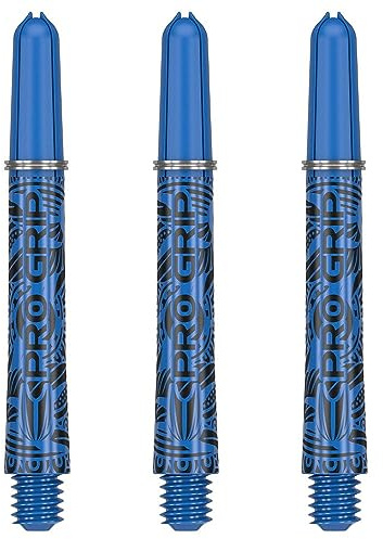 Target Darts Ink Pro Grip Schäfte Shaft mit Aluminium Ring (Blau, Intermediate)