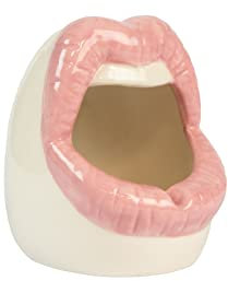 FISURA - Aschenbecher lustig. Original tragbarer Aschenbecher. Aschenbecher Keramikfür draußen oder drinnen. Maße: 13x8x5 Zentimeter. (Rosa)