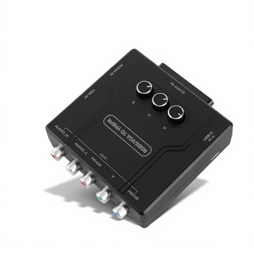 RGBS VGA SCART to YPBPR Component Converter, Converter for for for N64 for for for MD for Converter Supports 480i, 480p, 576i, 576p, 720p, 1080i