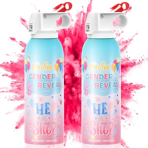 Reveal - Juego de extintores de incendios, espray de polvo de humo de color para revelar el género, suministros de fiesta 100 % biodegradables, para decoraciones e ideas memorables de revelación de