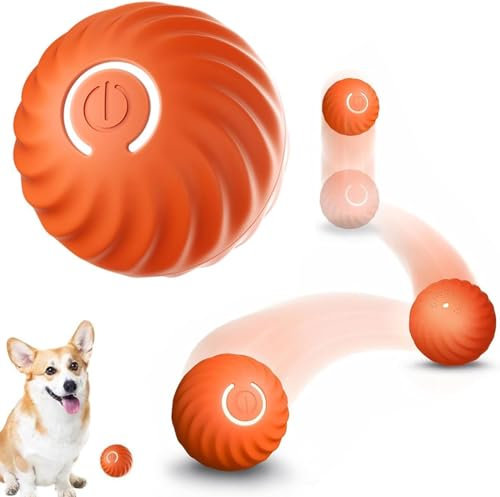 Ball Interaktives Hundespielzeug Ball,Selbstrollender Ball Hund,Wicked Ball Hund,Interaktives Hundespielzeug Ball,Interaktives Hunde Ball Spielzeug für langeweile drinnen draußen