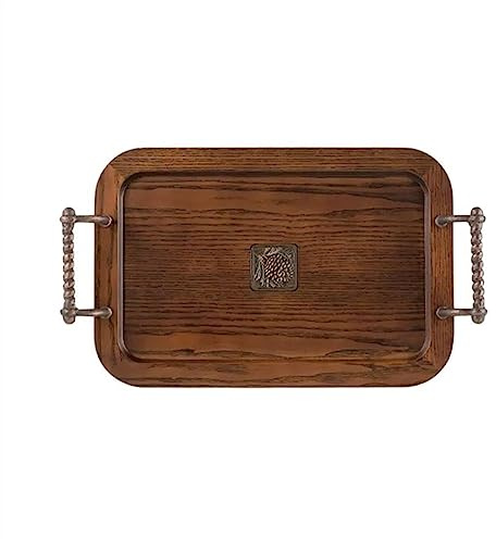 Bandeja de Cafetería Bandeja de almacenamiento Rectangular de madera, bandeja de servicio de alimentos, bandeja de juego de té de pan de fruta, bandeja de almacenamiento de mesa, bandeja decorativa Ba