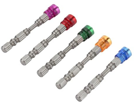 Haosie 5pcs Plasterboard Screw Bits, PH2 Drywall Bit, 1/4inch Screwdriver Bits, Drywall Screwdriver Suitable for Electronic Equipment Maintenance (Multicolor)