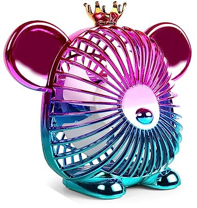 Reapyyt Mini ventilador de 1200 mAh lindo ventilador silencioso portátil carga USB ventilador de alta potencia eólica para el hogar oficina rosa