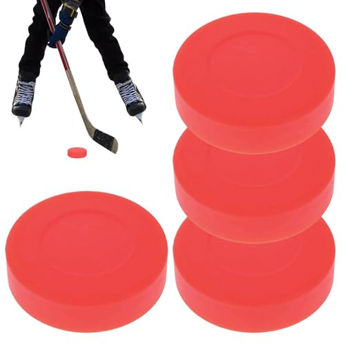Generisch Eishockey-Übungspucks,Hallenhockey-Pucks - Bodenhockey-Pucks 4 Stück | Bodenhockey-Pucks in offizieller Regulierungsgröße zum Üben und für das Klassische Training für Erwachsene und Kinder