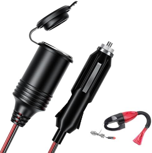 Car Charging Extension Cord, Car Charger Extension Cord, Vehicle Extension Cable For Pumps, Car Vacuum Cleaners For, Motorcycles