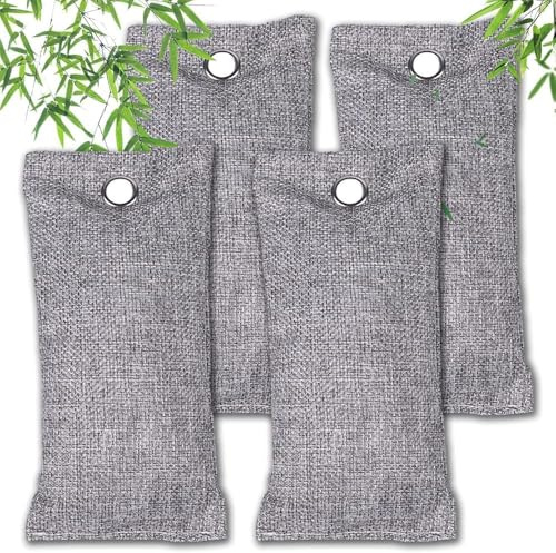 wyewye Charcoal Air Purifying Bags Closet - Sacchetti di carbone di bambù attivati per il bagno, 4 confezioni da 75 g
