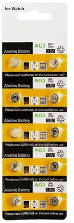 ZYHARUKO Lot de 10 piles bouton AG3 LR41 736 1,5 V pour montres, calculatrices, jouets