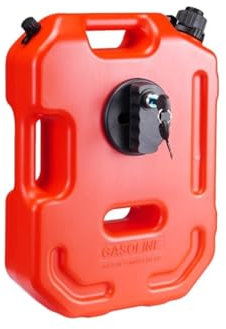 VNSMM Jerrican Essence Bidon Essence Réservoir de Carburant Rouge 5/10l, bidons d'essence, barils de gaz, récipient d'eau de Rechange avec Bec(10L)