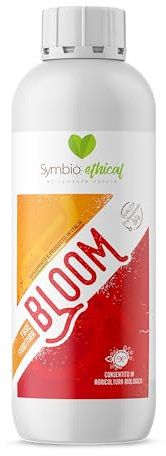 SYMBIOETHICAL BLOOM 1L Concime Organico Azotato per la fioritura delle piante, con Alghe brune e Lieviti, Per Agricoltura Biologica, Made in Italy by Symbiagro